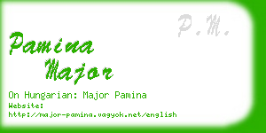pamina major business card